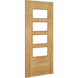 Seville 4-Light (Straight) Pre-finished Oak Door (18mm Lippings)