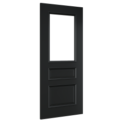 Windsor Glazed Black Internal Door with 18mm Lippings (pre-finished)