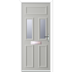 3 Panel/2-Light Timber-Like Prehung Composite Door (pre-finished)