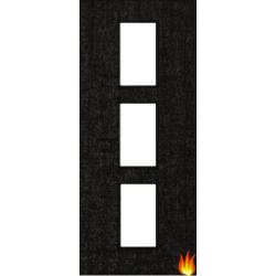 Flush Dark Grey Ash Fire Door with Glass (Opt. 11)