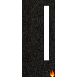 Flush Dark Grey Ash Fire Door with Glass (Opt. 13)