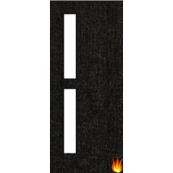 Flush Dark Grey Ash Fire Door with Glass (Opt. 7)