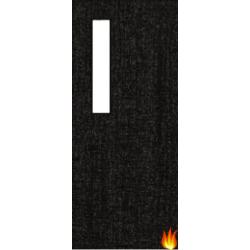 Flush Dark Grey Ash Fire Door with Glass (Opt. 8)