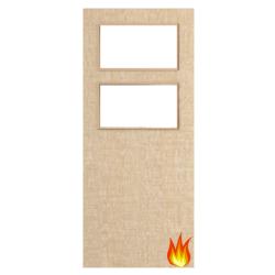 Ash Veneered Fire Door with Glass Opt. 2 (pre-finished)