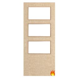 Ash Veneered Fire Door with Glass Opt. 3 (pre-finished)