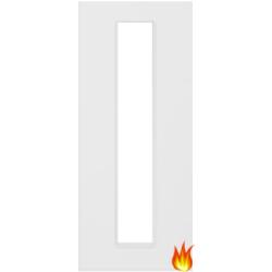 White Primed Fire Door with Glass Opt. 10 (FD30)