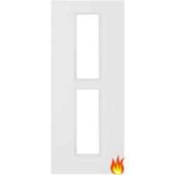 White Primed Fire Door with Glass Opt. 12 (FD30)
