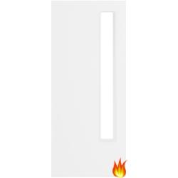 White Primed Fire Door with Glass Opt. 13 (FD30)