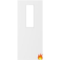 White Primed Fire Door with Glass Opt. 14 (FD30)