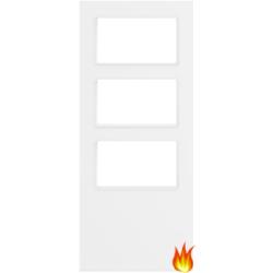 White Primed Fire Door with Glass Opt. 3 (FD30)