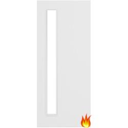 White Primed Fire Door with Glass Opt. 6 (FD30)