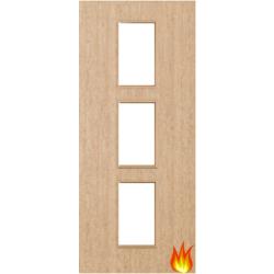 Flush Oak Fire Door with Glass (Opt. 11)