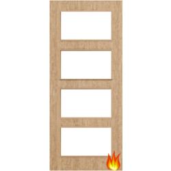 Flush Oak Fire Door with Glass (Opt. 4)