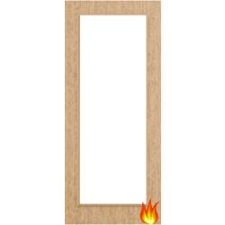 Flush Oak Fire Door with Glass (Opt. 5)