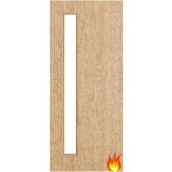Flush Oak Fire Door with Glass (Opt. 6)