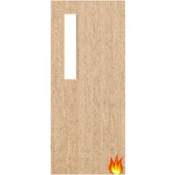 Flush Oak Fire Door with Glass (Opt. 8)