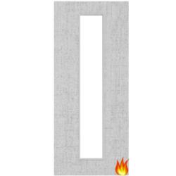 Flush Light Grey Ash Fire Door with Glass (Opt. 10)