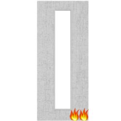 Flush Light Grey Ash Fire Door (FD60) with Glass (Opt. 10)