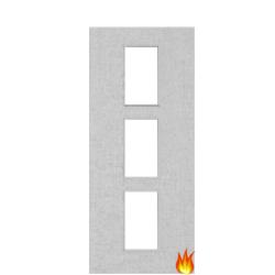 Flush Light Grey Ash Fire Door with Glass (Opt. 12)