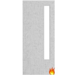 Flush Light Grey Ash Fire Door with Glass (Opt. 13)