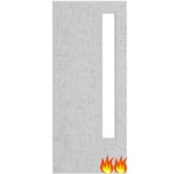 Flush Light Grey Ash Fire Door (FD60) with Glass (Opt. 13)