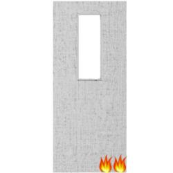 Flush Light Grey Ash Fire Door (FD60) with Glass (Opt. 14)