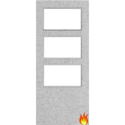 Flush Light Grey Ash Fire Door with Glass (Opt. 3)