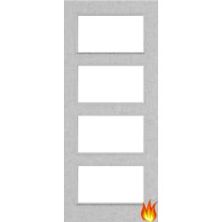 Flush Light Grey Ash Fire Door with Glass (Opt. 4)