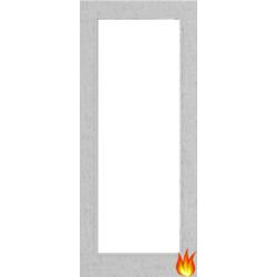 Flush Light Grey Ash Fire Door with Glass (Opt. 5)
