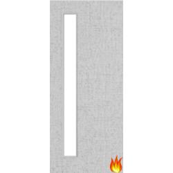 Flush Light Grey Ash Fire Door with Glass (Opt. 6)