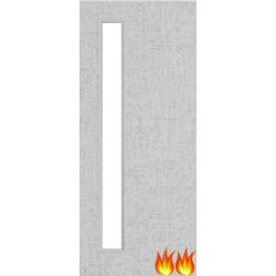 Flush Light Grey Ash Fire Door (FD60) with Glass (Opt. 6)