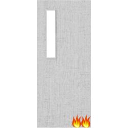 Flush Light Grey Ash Fire Door (FD60) with Glass (Opt. 8)