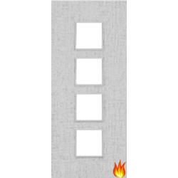 Flush Light Grey Ash Fire Door with Glass (Opt. 9)