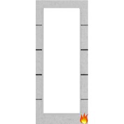 Light Grey Ash Fire Door with Glass/Horiz. Inlays (Opt. 5)
