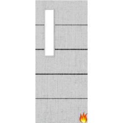 Light Grey Ash Fire Door with Glass/Horiz. Inlays (Opt. 8)