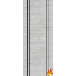 D101 Light Grey with Dark Grey Double Inlays Internal 30 Minute Fire Door FD30 (pre-finished)