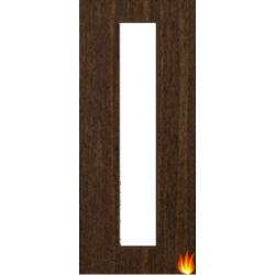 Flush Walnut Fire Door with Glass (Opt. 10)