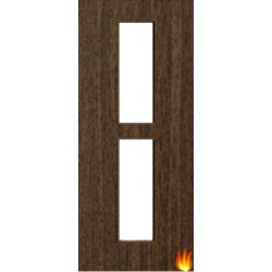 Flush Walnut Fire Door with Glass (Opt. 12)