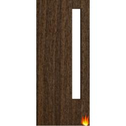 Flush Walnut Fire Door with Glass (Opt. 13)