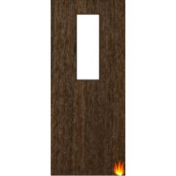 Flush Walnut Fire Door with Glass (Opt. 14)