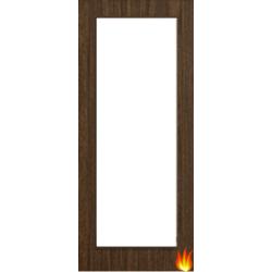 Flush Walnut Fire Door with Glass (Opt. 5)