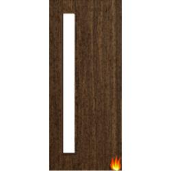 Flush Walnut Fire Door with Glass (Opt. 6)