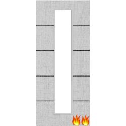 Light Grey Ash Fire Door (FD60) with Glass/Horiz. Inlays (Opt. 10)