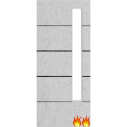 Light Grey Ash Fire Door (FD60) with Glass/Horiz. Inlays (Opt. 13)