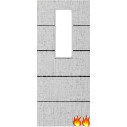 Light Grey Ash Fire Door (FD60) with Glass/Horiz. Inlays (Opt. 14)