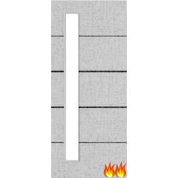 Light Grey Ash Fire Door (FD60) with Glass/Horiz. Inlays (Opt. 6)