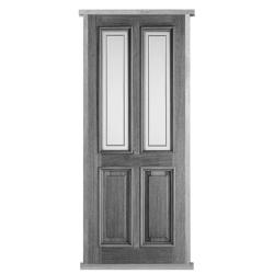 Derby Etched External Solid Accoya Pre-hung Door