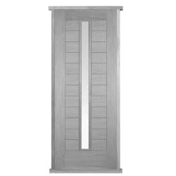 Oslo (centred) Glazed External Solid Accoya Pre-hung Door