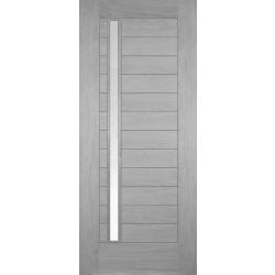 Oslo (offset) Solid Accoya External Door (Bespoke)