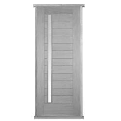 Oslo (offset) Glazed External Solid Accoya Pre-hung Door